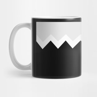 Abstract zigzag - gray, black and white. Mug